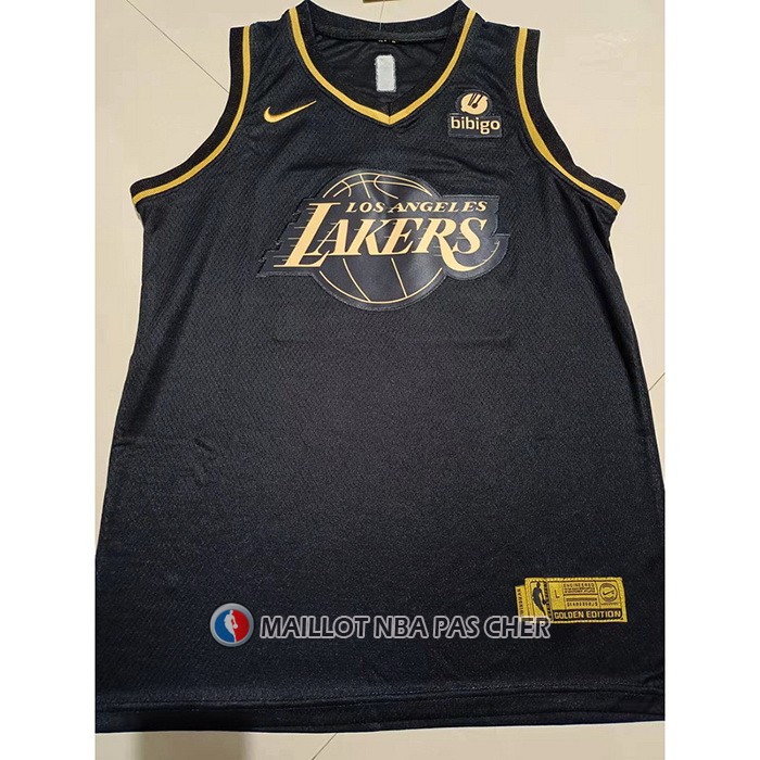 Maillot Enfant Golden Edition Los Angeles Lakers Kobe Bryant NO 24 Noir